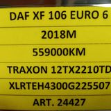 DAF XF 106 EURO 6 gearbox 12TX2210TD