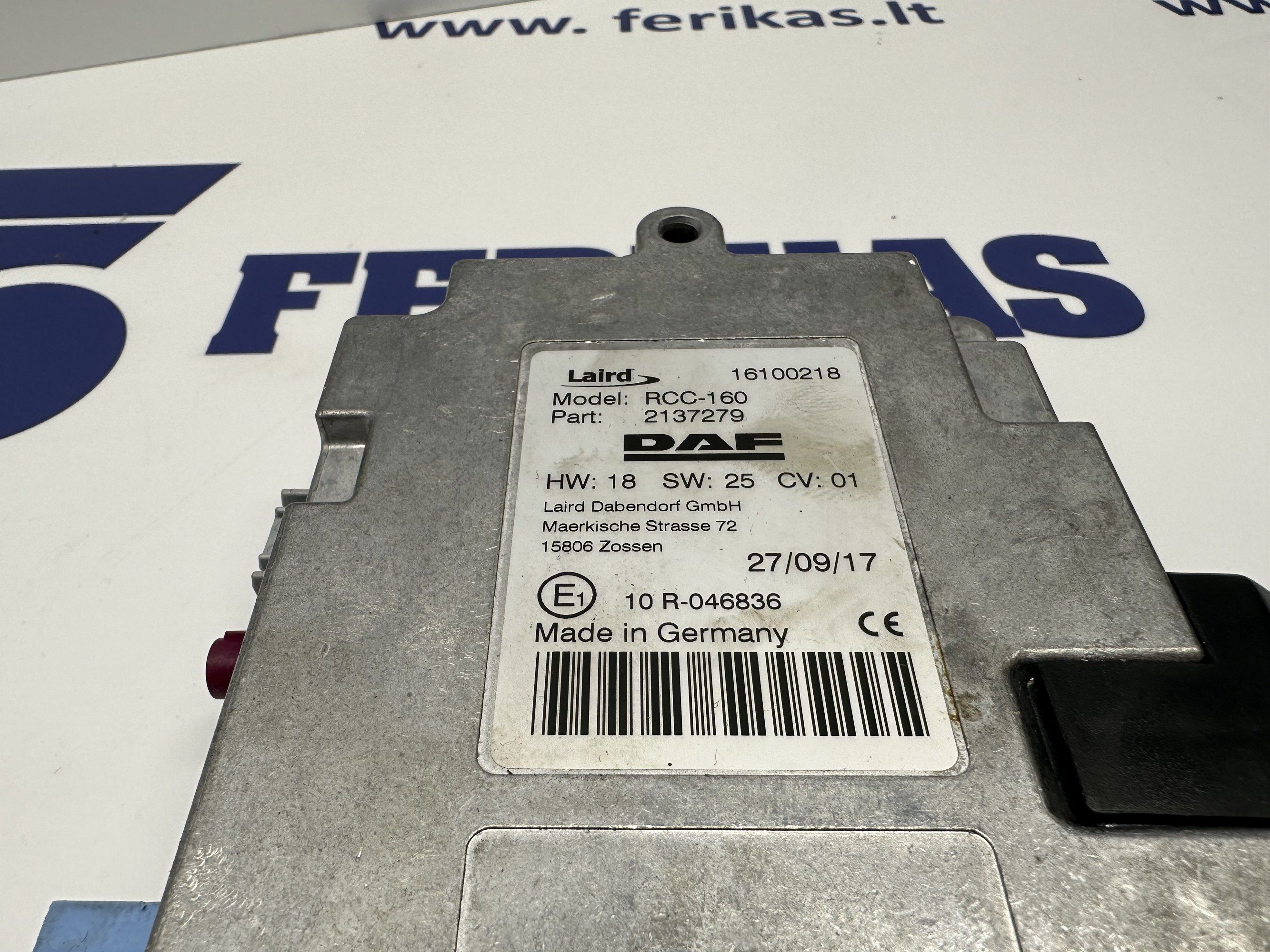 DAF XF 106 telephone interface control unit