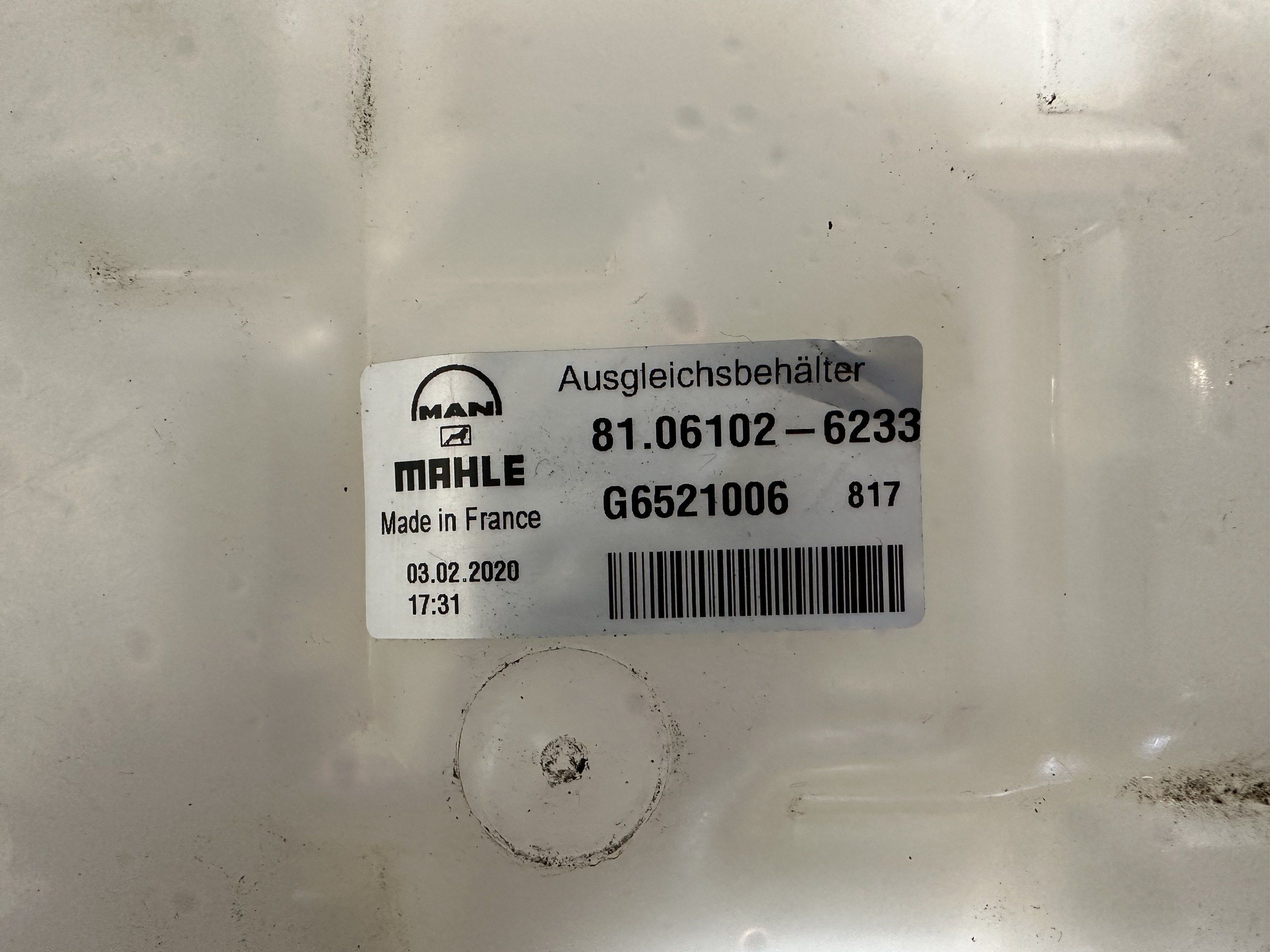 MAN TGM išsiplėtimo bakelis