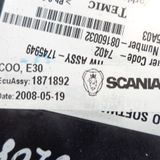 Scania DC13 EURO 5 užvedimo komplektas : ECU 1867174, 1790634, COO 1871892, spyna su raktu