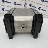 Hydraulic oil aluminum tank 125L 650x600x350 rear mounting with flange